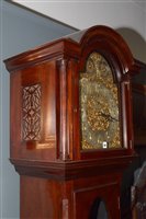 Lot 685 - Reid & Sons: a mahogany longcase clock.