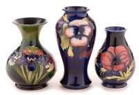 Lot 139 - Three Moorcroft vases