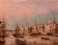 Lot 306 - Greenwich with shipping on the Thames.