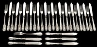 Lot 620 - A set of late 19th Century German silver fruit...