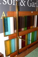 Lot 762 - A cocktail bar; a rosewood sideboard; and a stained glass superstructure.