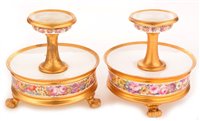 Lot 244 - Large pair of Coalport circular tazza