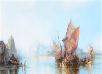 Lot 232 - "Venetian Fishing Boats".