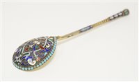 Lot 627 - Russian silver spoon