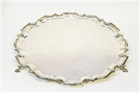 Lot 555 - George V silver salver.