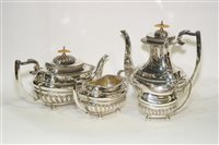 Lot 603 - Four piece silver tea and coffee service