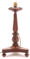 Lot 458 - Mahogany table lamp