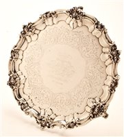Lot 604 - Victorian silver salver