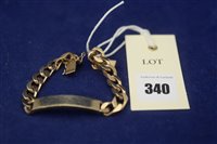 Lot 340 - 9ct yellow gold gentleman's curb linked bracelet