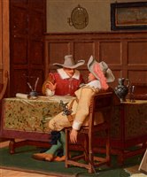 Lot 311 - Two men in 17th Century costume.
