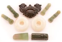 Lot 38 - Nine Chinese stone carvings