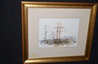 Lot 1 - Peter Knox - "The Yard" - sailing ships.