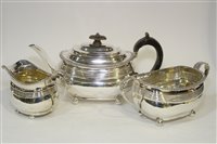 Lot 600 - A Georgian composite three piece tea service