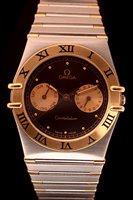 Lot 474 - Omega Constellation: a 18ct gold & stainless steel quartz wristwatch