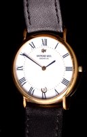 Lot 691 - An 18k gold-plated gentleman's wristwatch.