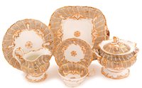 Lot 129 - Coalport Rockingham style tea set.