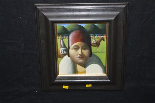 Lot 197 - Stephen Mangan oil painting