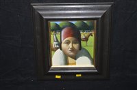 Lot 197 - Stephen Mangan oil painting