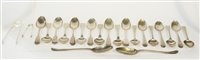 Lot 591 - Georgian silver dessert spoons