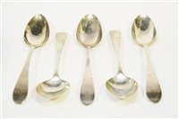Lot 589 - Set of silver table spoons