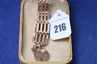 Lot 216 - Gold gate link bracelet