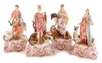 Lot 176 - Set of 4 French Bow figures of the continents