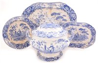 Lot 124 - Spode pearlware part dinner service.