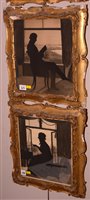 Lot 219 - A set of four silhouette portraits.