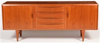 Lot 1109 - lb Kofod Larsen for Faarup: a Danish teak sideboard.