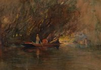 Lot 250 - "A Thames backwater."
