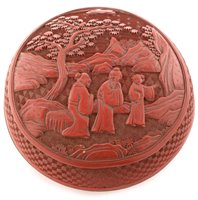 Lot 61 - Chinese Cinnabar Red Lacquer