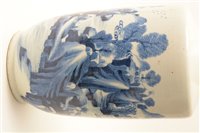 Lot 21 - Chinese blue and white Rouleau vase