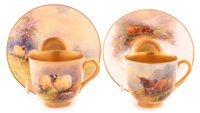 Lot 147 - Royal Worcester coffee cup and saucer