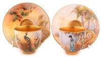 Lot 148 - Royal Worcester coffee cup and saucer and another
