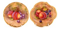 Lot 149 - Royal Worcester fruit painted small dish and another