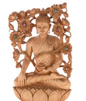 Lot 97 - An Asian carved ivory Buddha.