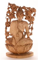 Lot 97 - An Asian carved ivory Buddha.