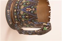 Lot 626 - Russian enamelled silver tea cup holder