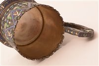 Lot 626 - Russian enamelled silver tea cup holder