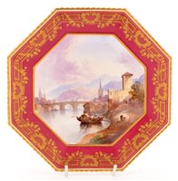 Lot 113 - Copeland bone china topographical plate