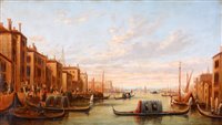 Lot 370 - Gondolas on the Grand Canal.