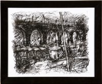 Lot 174 - Judith Howard charcoal drawing
