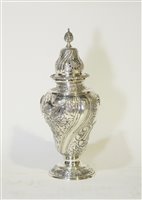 Lot 614 - Silver sugar caster
