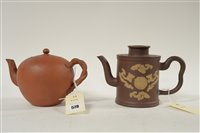 Lot 578 - Redware teapot and a Yi Xing