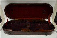Lot 682 - Mahogany double violin case circa 1890