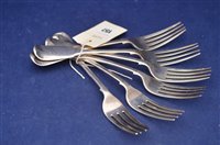 Lot 157 - William IV table forks by Mary Chawner