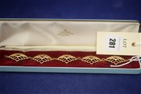 Lot 281 - 9ct gold bracelet