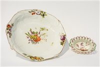 Lot 75 - A Chelsea miniature salt basket; and bowl.