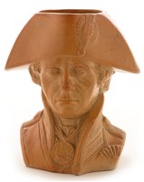 Lot 68 - A Doulton & Watts Lambeth pottery character jug. 'Lord Nelson'.