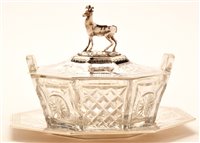 Lot 577A - Silver covered butter dish.